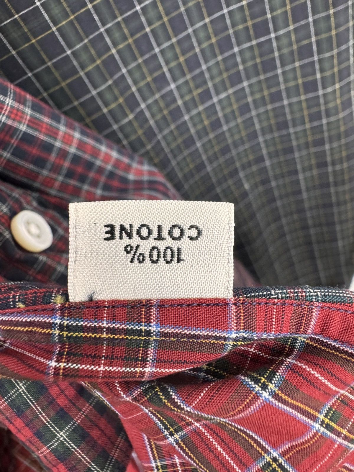 Salvatore Piccolo Salvatore Piccolo Men Cotton Shirt Checkered Red/Dark Green Size US L / EU 52-54 / 3 - 4 Thumbnail