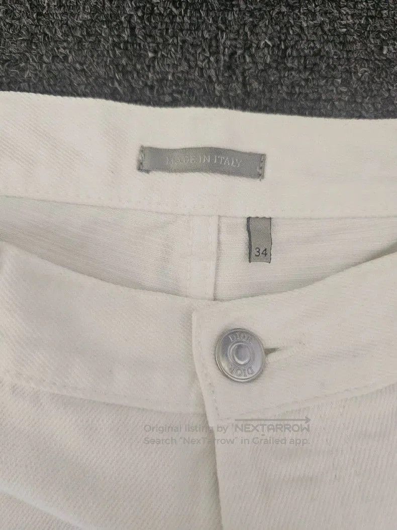 Dior Dior White Denim Jeans Size 34. Size US 34 / EU 50 - 3 Thumbnail