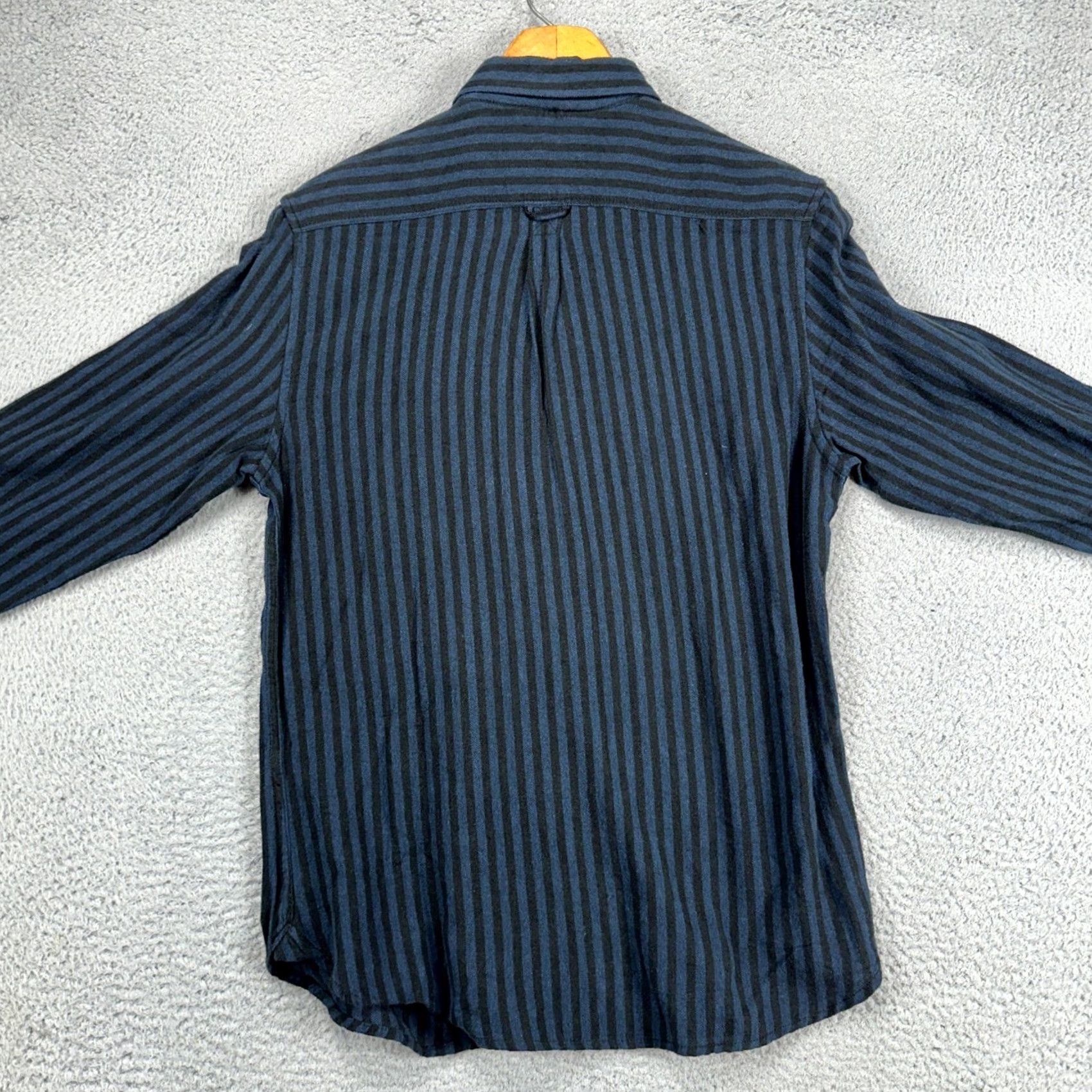 Denime Denim & Flower Denim Flannel Shirt Mens Medium Blue Black Stripes Button Down NEW Size US M / EU 48-50 / 2 - 4 Thumbnail