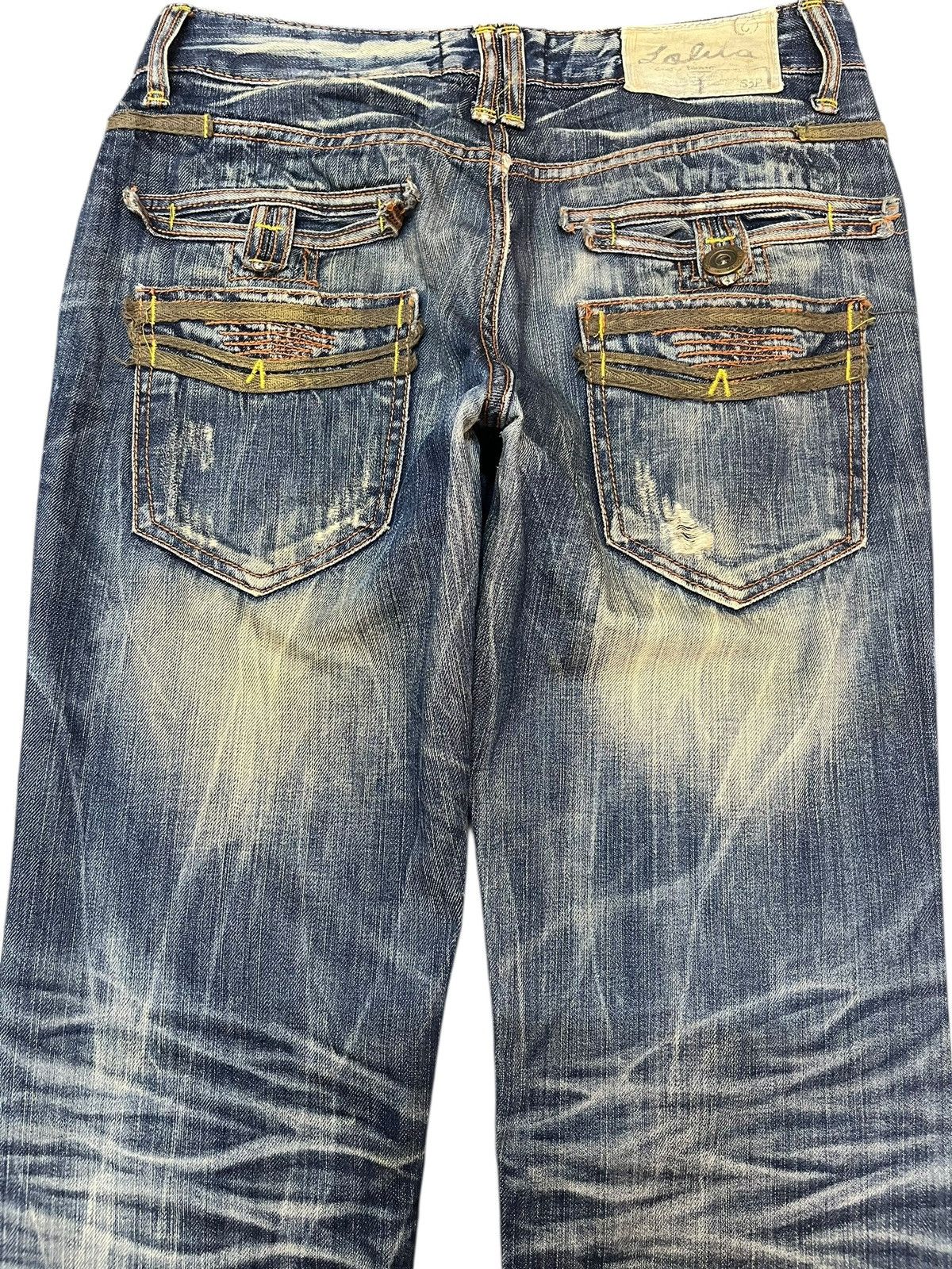 Beauty Beast × If Six Was Nine Vintage Lolita Whiskers Mudwash Distressed Denim Size US 31 - 8 Thumbnail