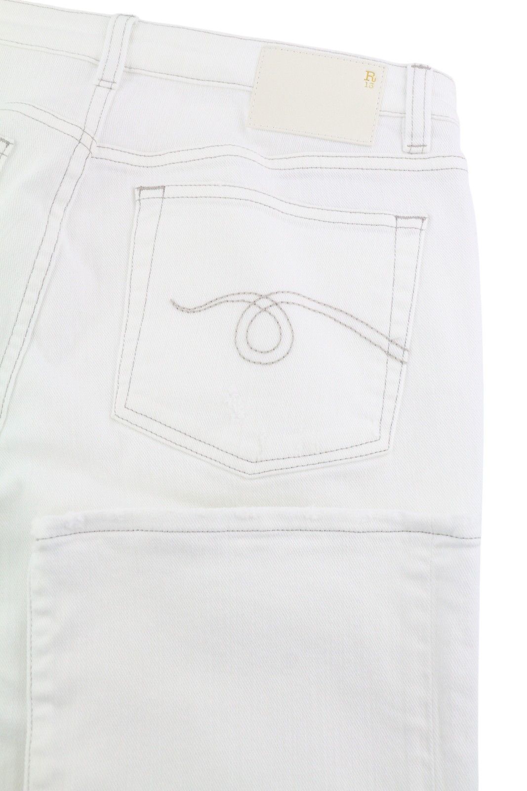 R13 KICK 29 Bootcut Zip Fly Ankle Bale White 84469 Size 29" - 6 Thumbnail