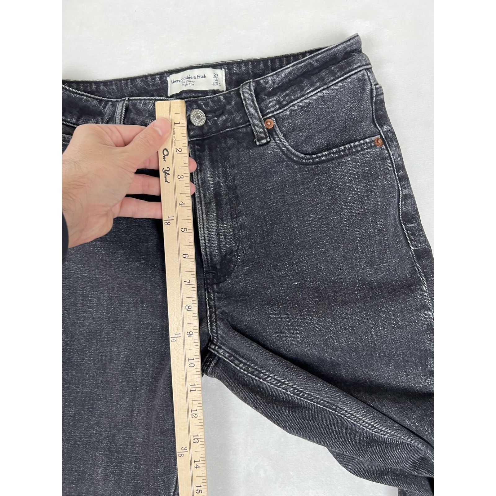 Abercrombie & Fitch Abercrombie & Fitch Jeans Womens 4 27 Gray High Rise The Ski Size 27" / US 4 / IT 40 - 3 Thumbnail