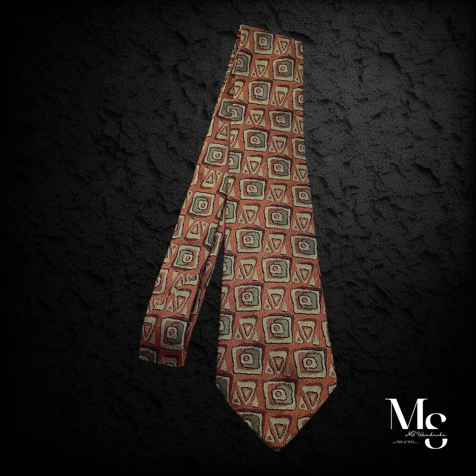 Versace GIANNI VERSACE Vintage Brown Art Print Silk Tie Made In Ital Size ONE SIZE - 7 Thumbnail
