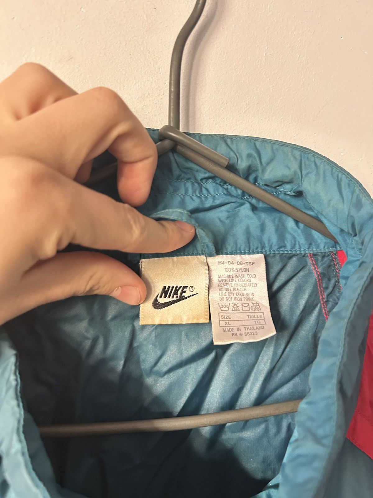 Nike × Vintage Vintage 90s Nike windbreaker Size US XL / EU 56 / 4 - 3 Thumbnail
