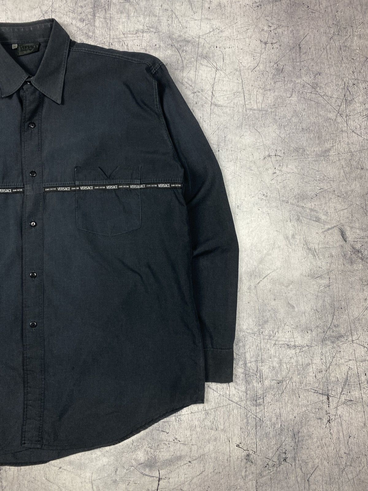 Versace Jeans Couture Vintage 90s Versace Jeans Couture Pocket Button Up Shirt Size US XL / EU 56 / 4 - 4 Thumbnail