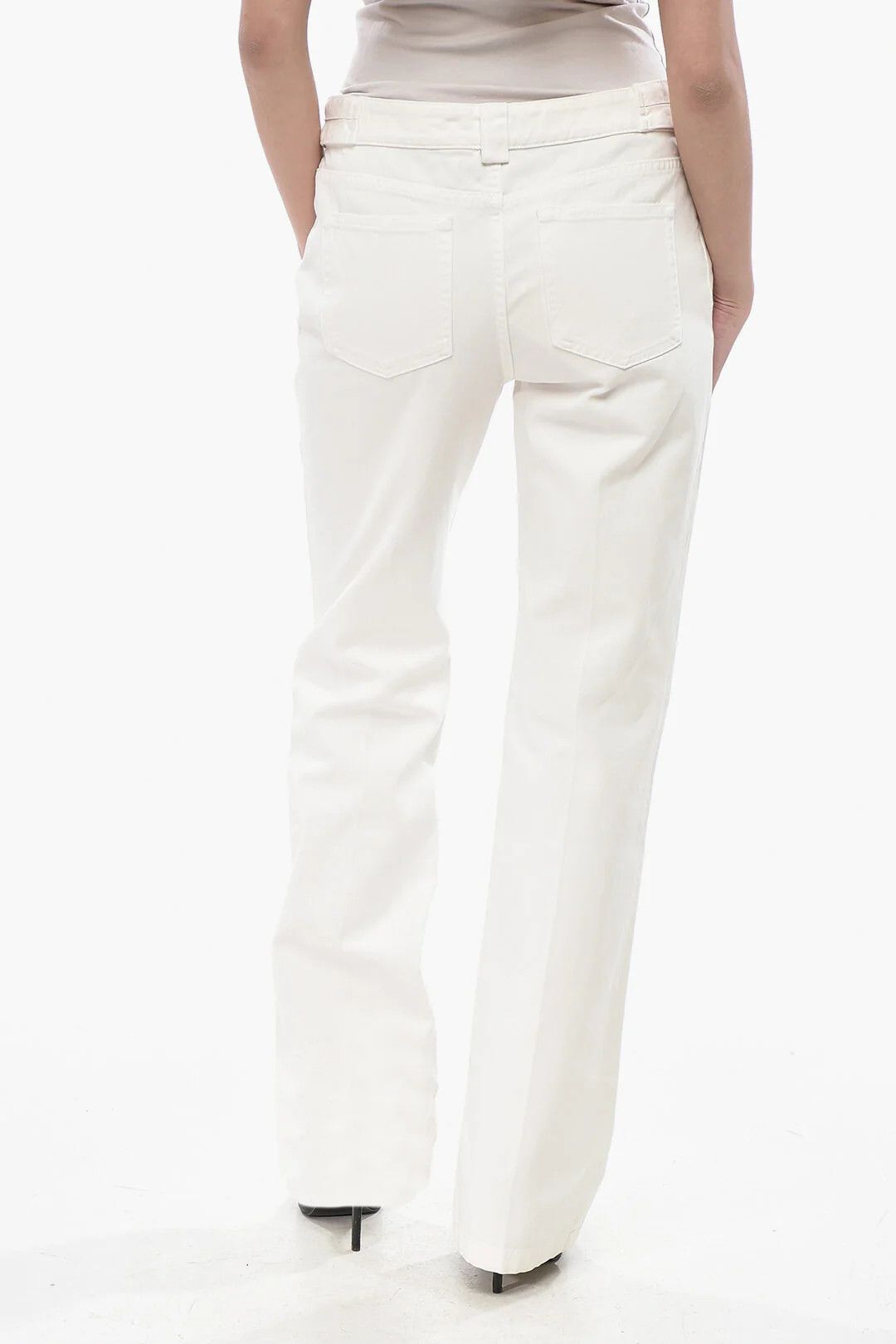 Chloe og1mm0426 Cotton Five-Pocket Pant in White Size 28" / US 6 / IT 42 - 2 Thumbnail
