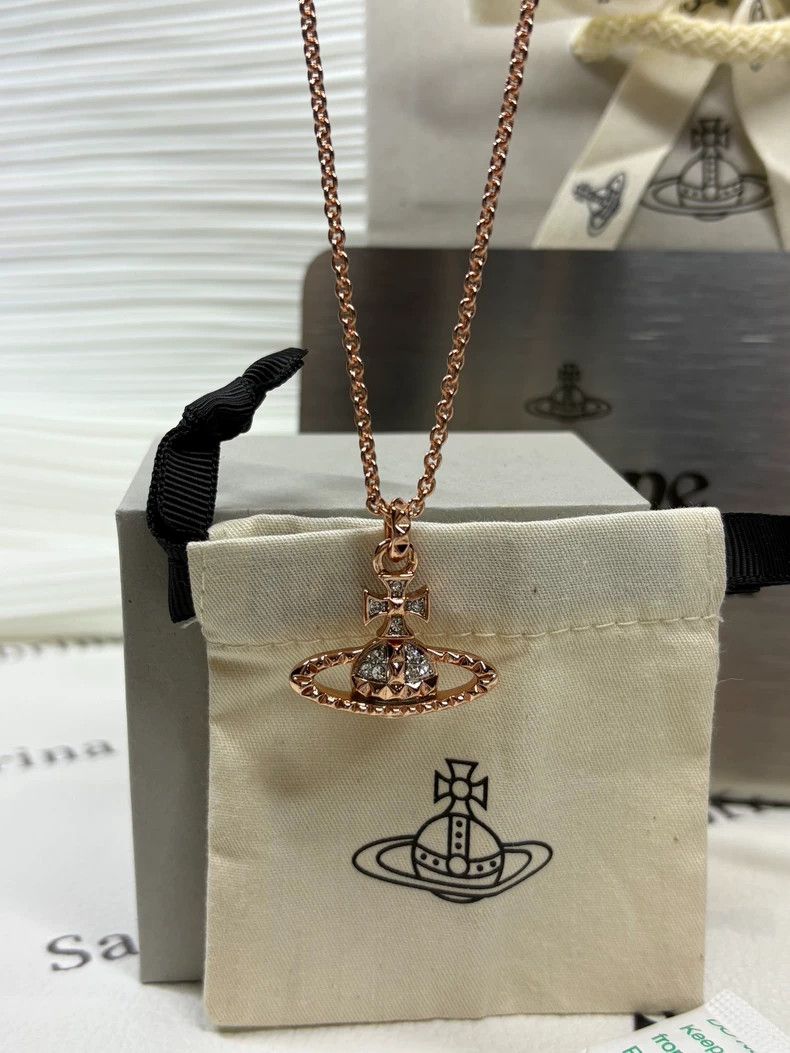 Vivienne Westwood Vivienne Westwood Mei Fei necklace-rose gold Size ONE SIZE - 1 Thumbnail
