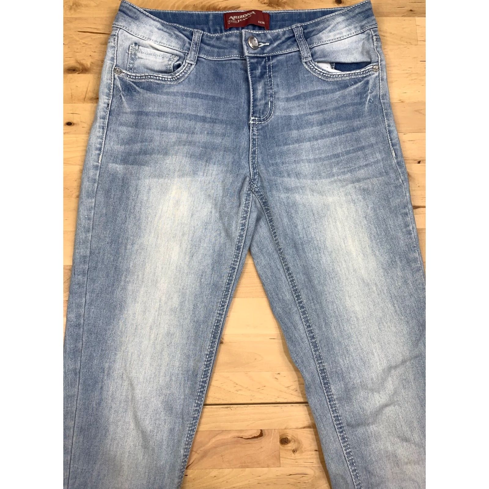 Vintage Womens Arizona Jeans Light Wash Size 14 Reg Arizona Jeans Jeans Blue 26.5in Straight 14 Womens American — Size 36" / US 14 / IT 50 - 3 Thumbnail