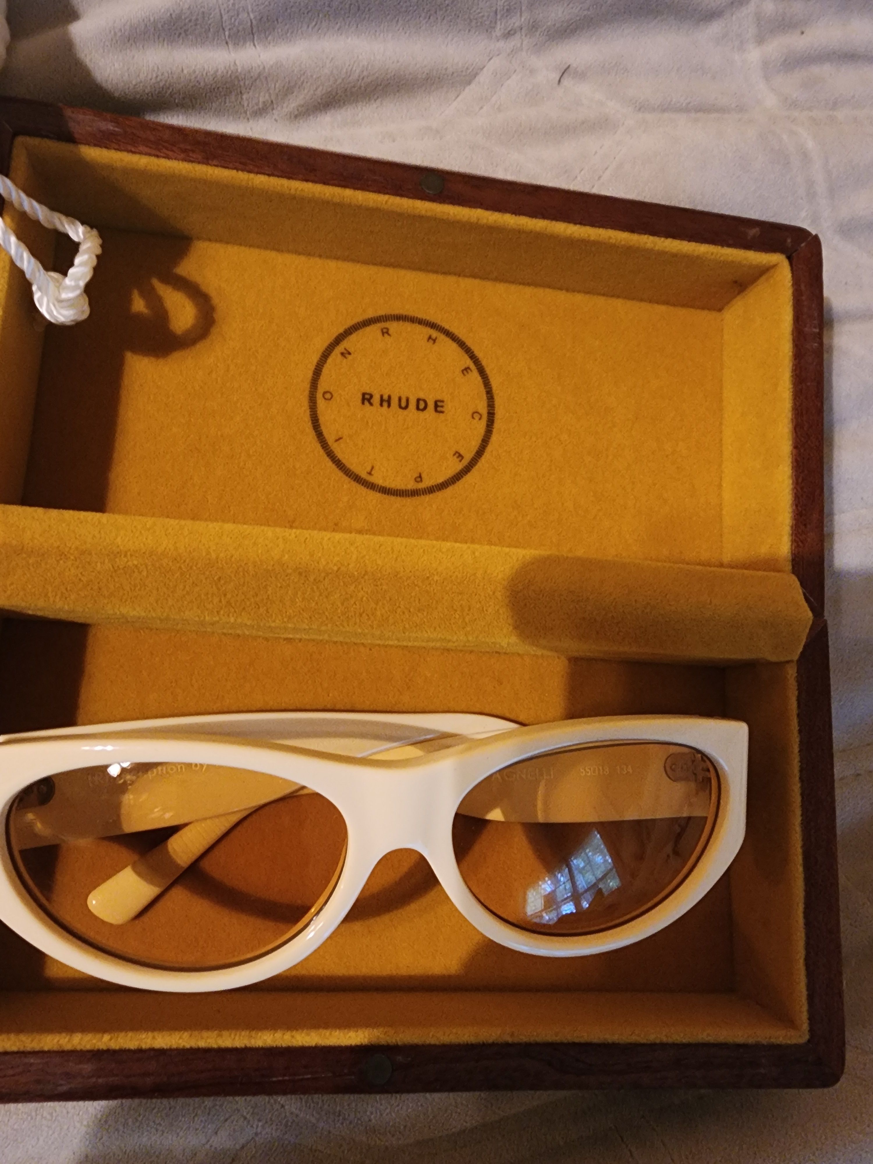 image of Rhude Agnelli Sunglasses NWOT in White, Men's