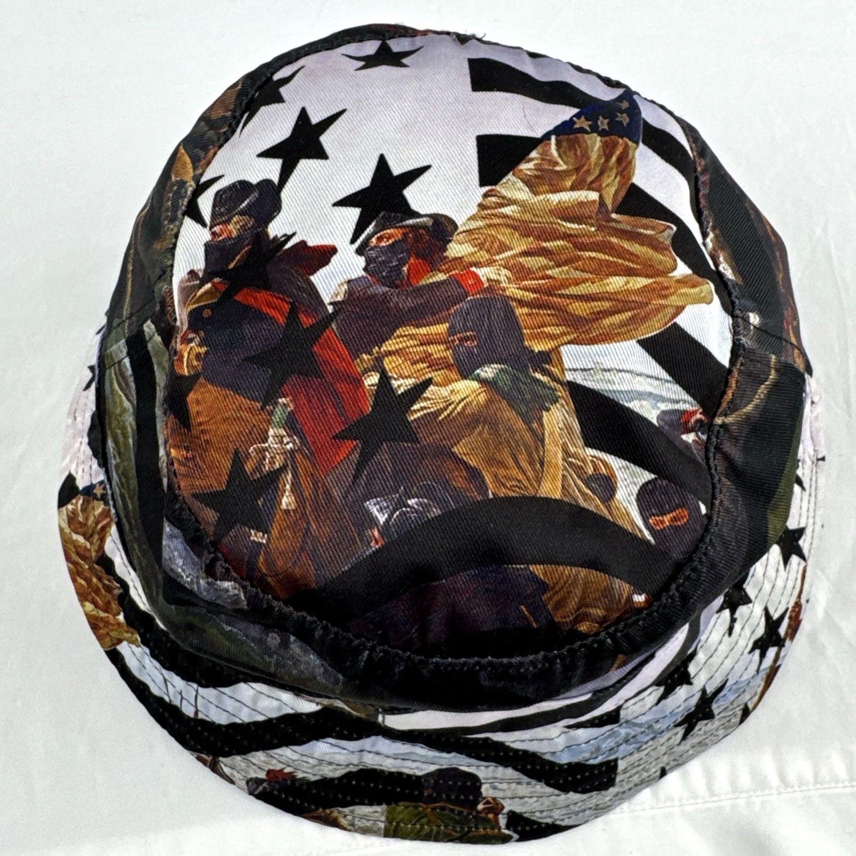 Crooks & Castles Crooks & Castles Bucket Hat Stars Stripes AOP USA Flag Streetwear Men One Size Multicolor Colorful Cotton Polyester Pattern AOP Beach Hip Hop Size ONE SIZE - 5 Thumbnail