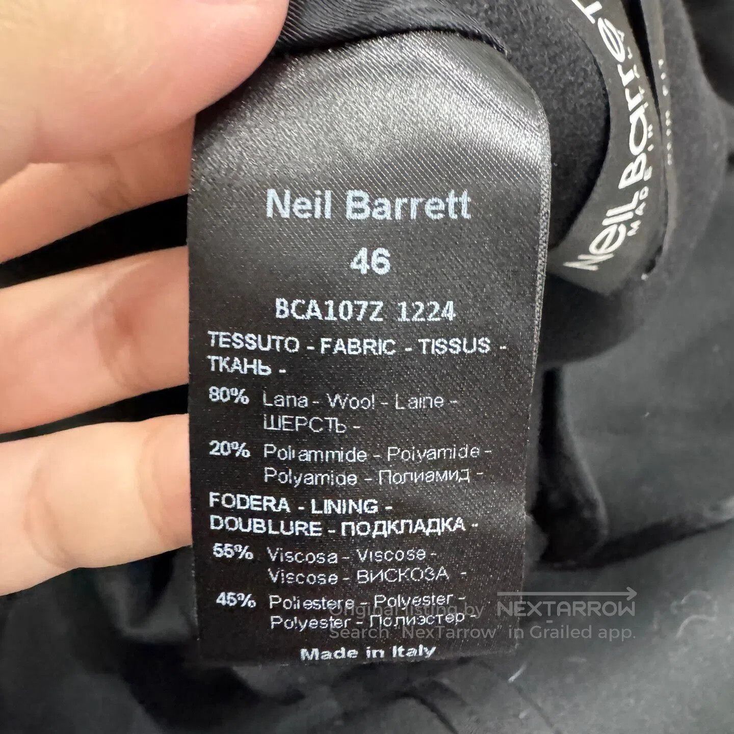 Neil Barrett #REF! Size US S / EU 44-46 / 1 - 6 Thumbnail