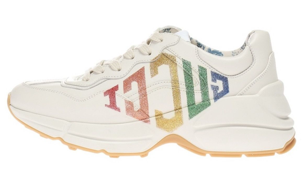 Gucci Gucci Logo Rhyton Glitter Sneaker size 41.5 Size US 11.5 / IT 41.5 - 2 Thumbnail