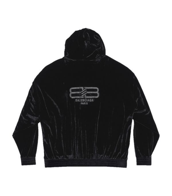 Balenciaga o1bcso1str0924 BB Paris Icon Zip-Up Hoodie Oversized Black Size US L / EU 52-54 / 3 - 2 Thumbnail