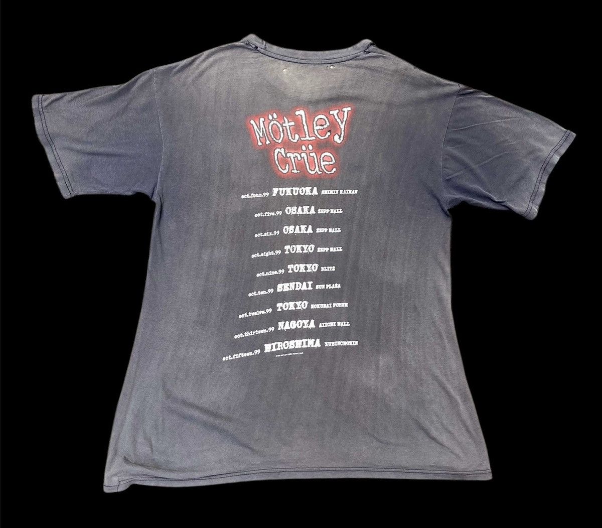 Band Tees Vintage Sun Faded 90s Motley Crue Japan Tour Size US L / EU 52-54 / 3 - 2 Thumbnail