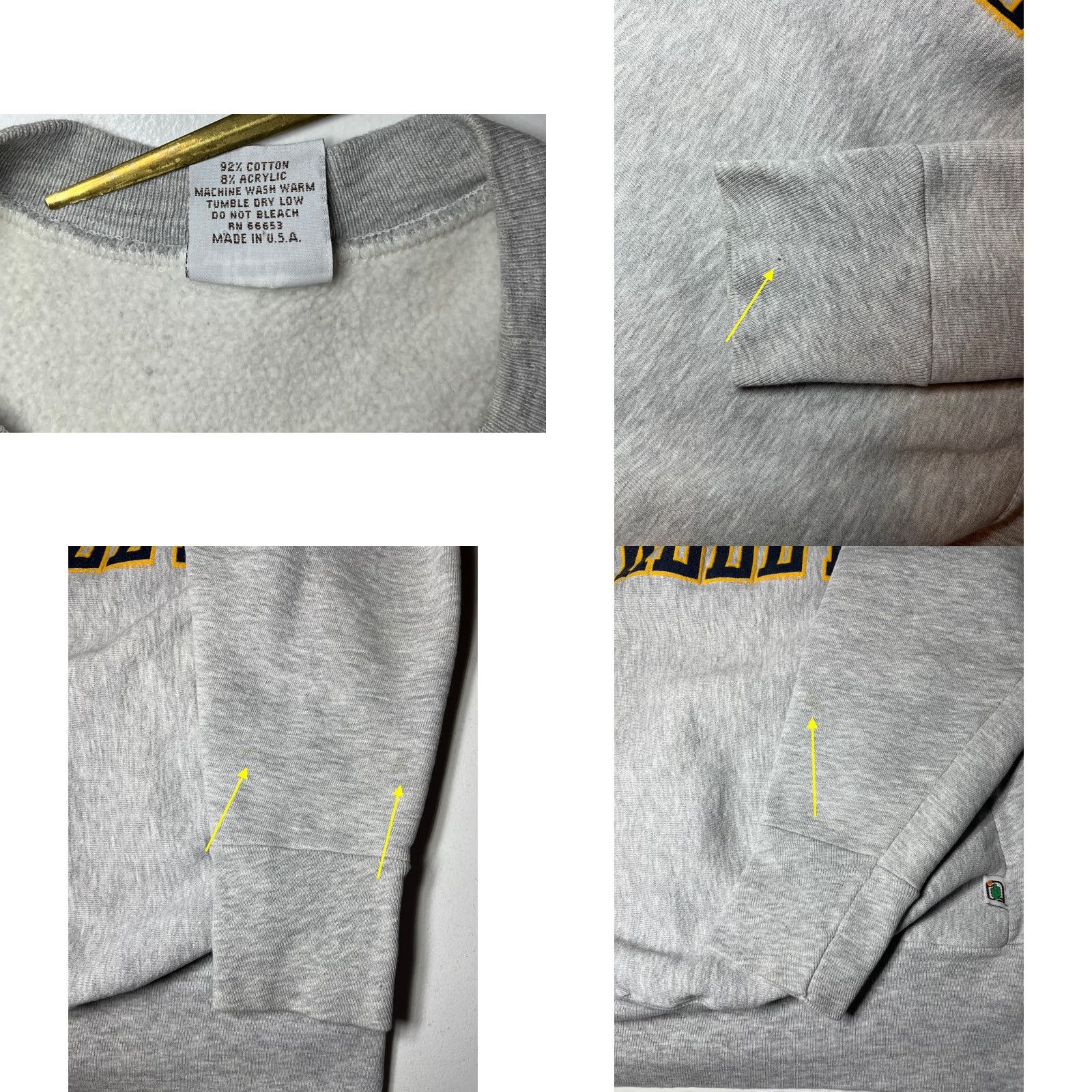 Vintage VINTAGE Desert Sportswear UC Berkeley Sweatshirt Men’s 90s Crew Neck L Gray Logo Pullover Size US L / EU 52-54 / 3 - 8 Thumbnail