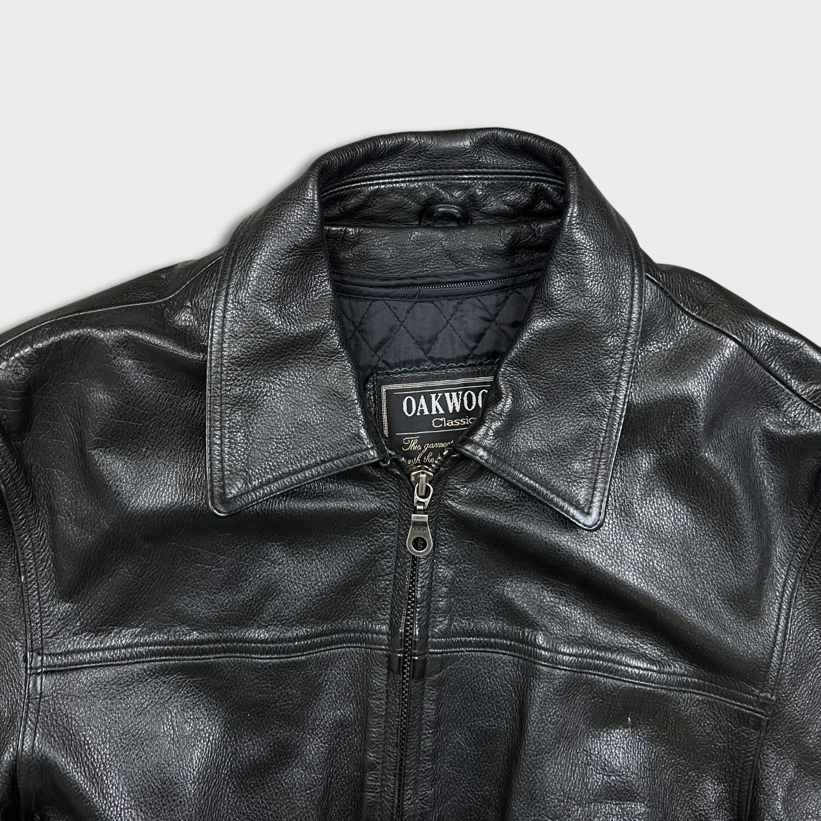 Vintage Oakwood Classic Genuine Leather Jacket Thinsulate Insulated Size US L / EU 52-54 / 3 - 2 Thumbnail