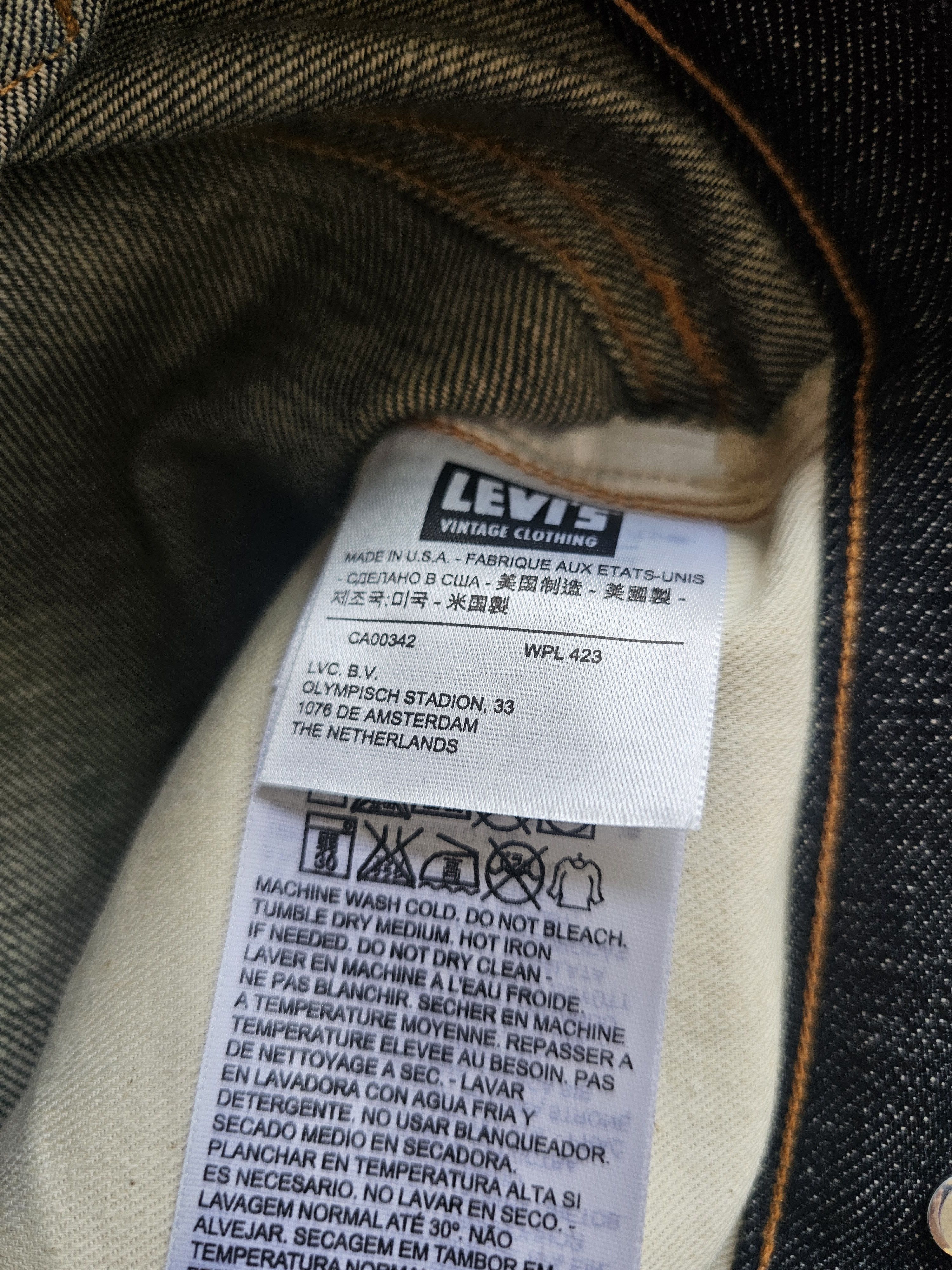 Levi's Vintage Clothing Levi LVC Japan 1920 Rigid 201 NWT 1873 1933 501XX 201XX Size US 30 / EU 46 - 10 Thumbnail