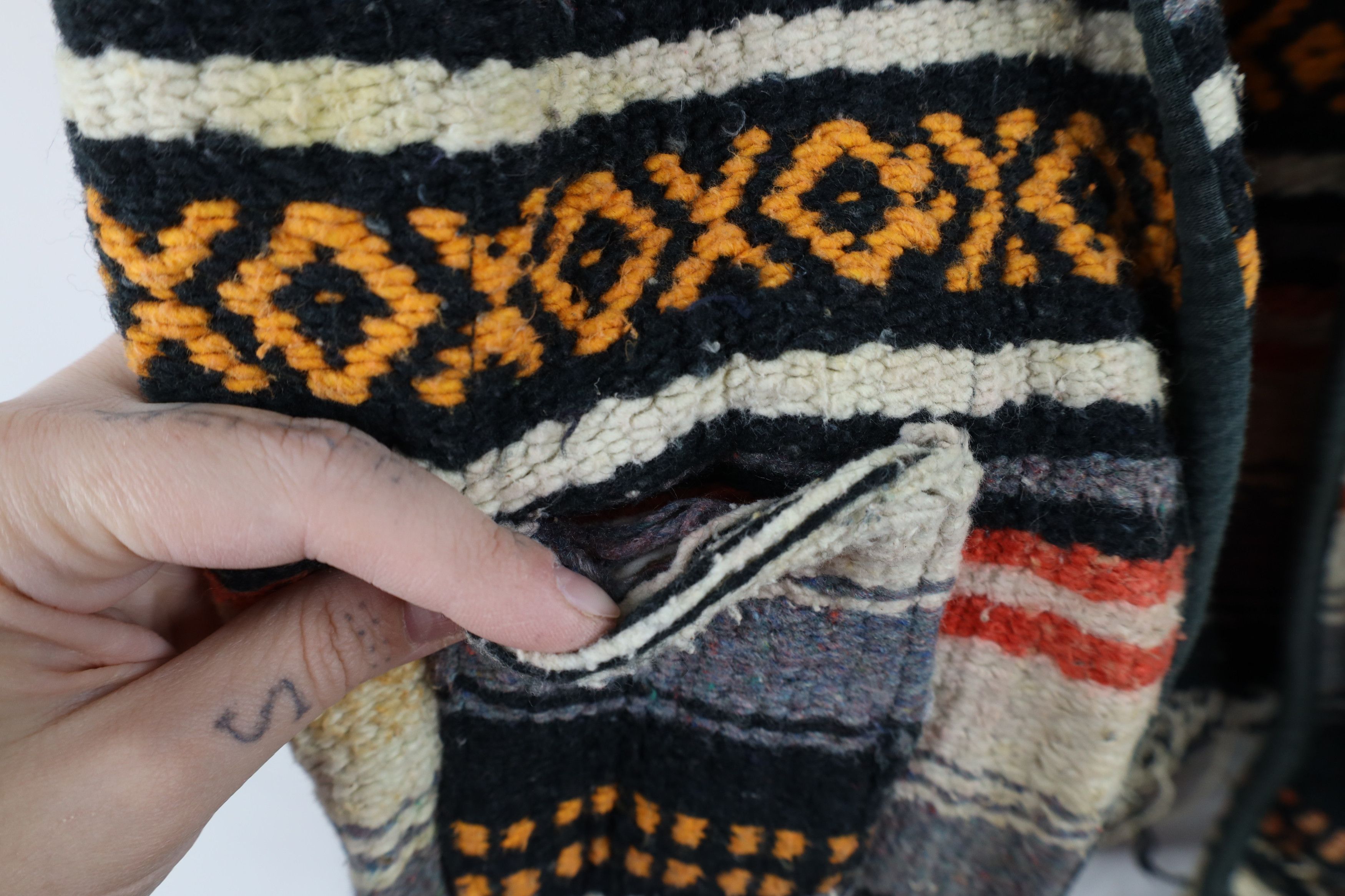 Vintage Vintage 70s Boho Chic Wool Blanket Fringed Open Front Vest Size ONE SIZE - 6 Thumbnail