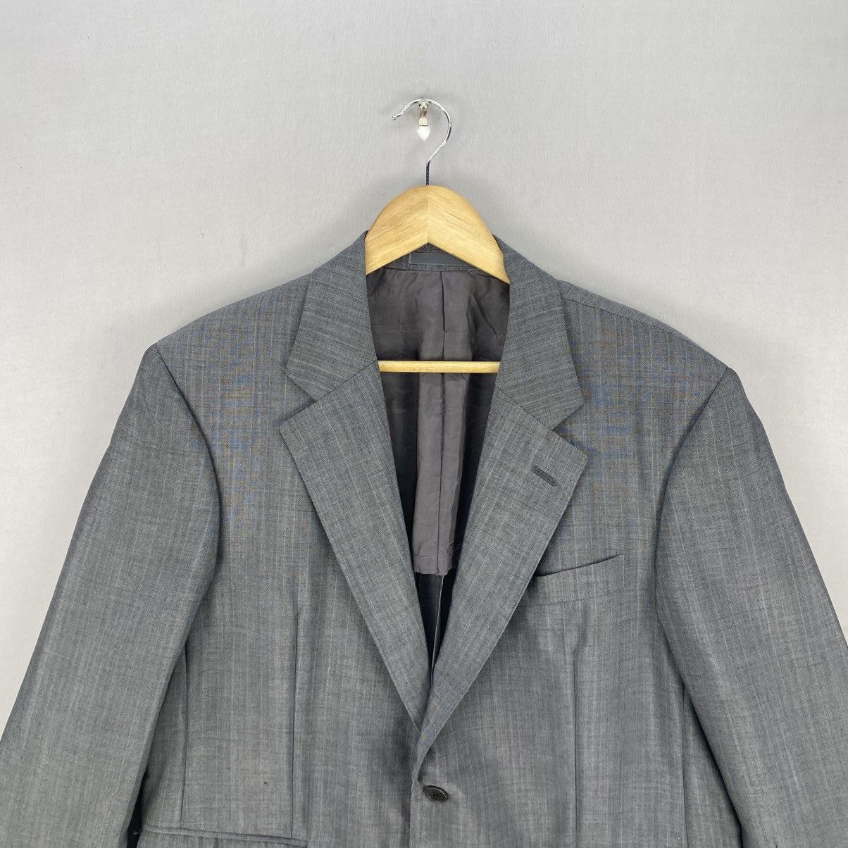 Burberry Burberry London Classic Grey Wool Blazer Jacket Size US L / EU 52-54 / 3 - 7 Thumbnail