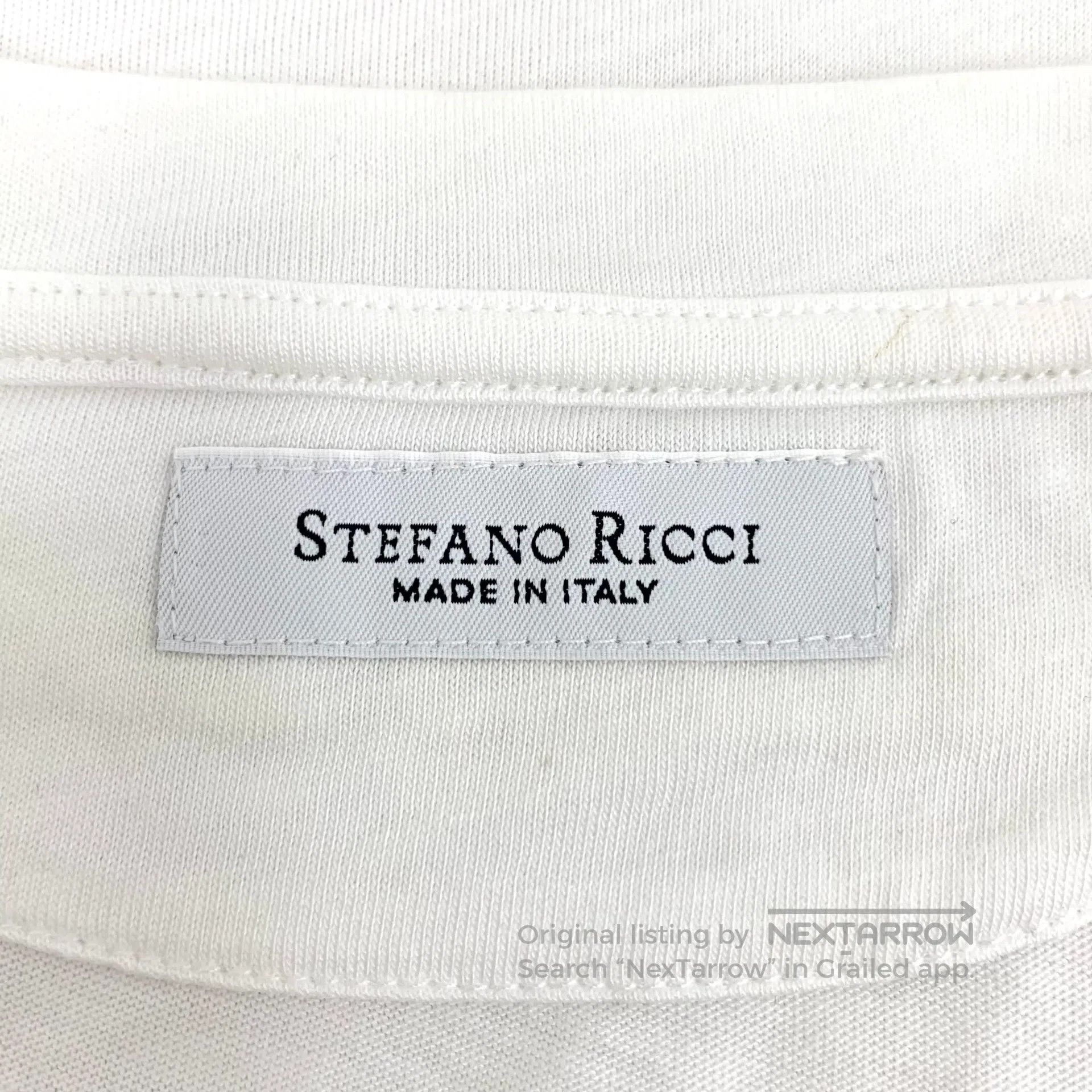 Stefano Ricci Stefano Ricci White Eagle Head Embroidery Cotton Round Nec Size US L / EU 52-54 / 3 - 5 Thumbnail