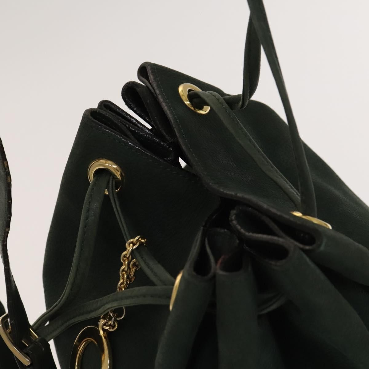 Celine CELINE Shoulder Bag Leather Green Gold Size ONE SIZE - 6 Thumbnail