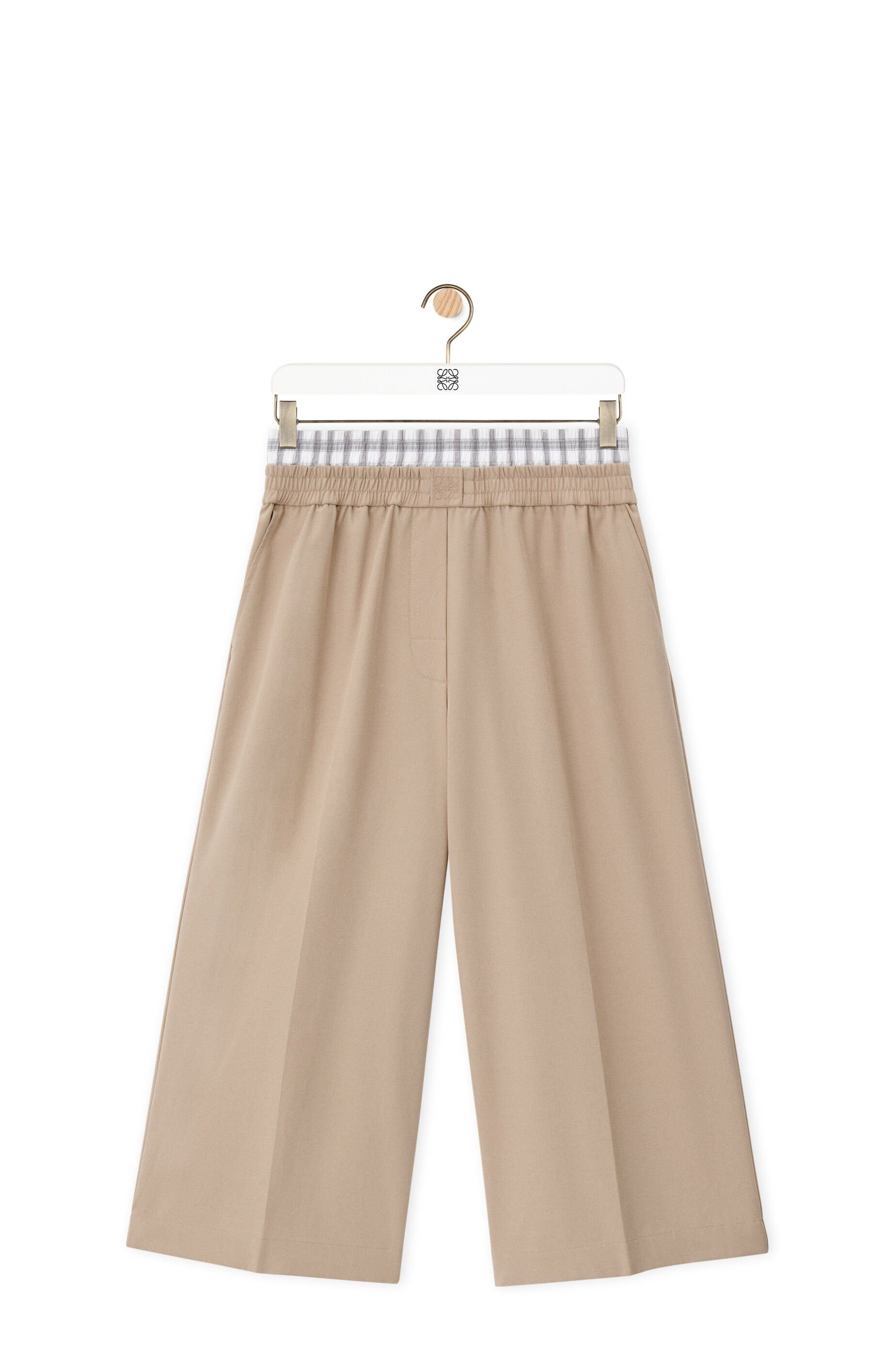 Loewe o1in1g0426 Cropped Trousers in Beige Size 28" / US 6 / IT 42 - 1 Thumbnail