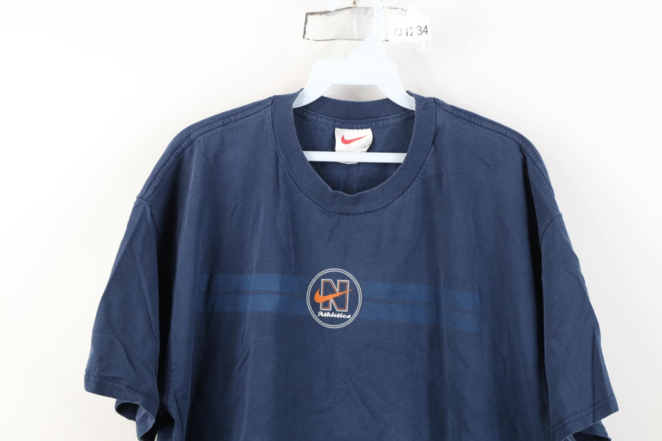 Nike Vintage 90s Nike Athletics Scott Center Swoosh T-Shirt Size US L / EU 52-54 / 3 - 2 Thumbnail