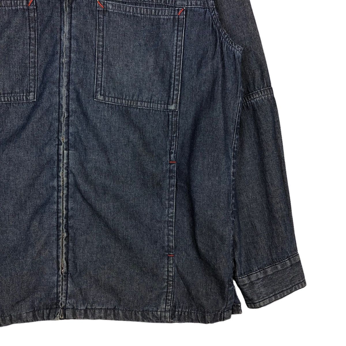 Japanese Brand 🔥Vintage Denim Chore Jacket Zipper Crocodile Japan Made Size US L / EU 52-54 / 3 - 5 Thumbnail