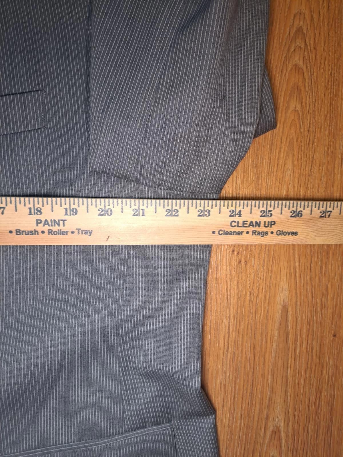 Polo Ralph Lauren Ralph Lauren 3 Piece Suit Mens 46S 38x26 Gray Striped Wool Size 46S - 10 Thumbnail