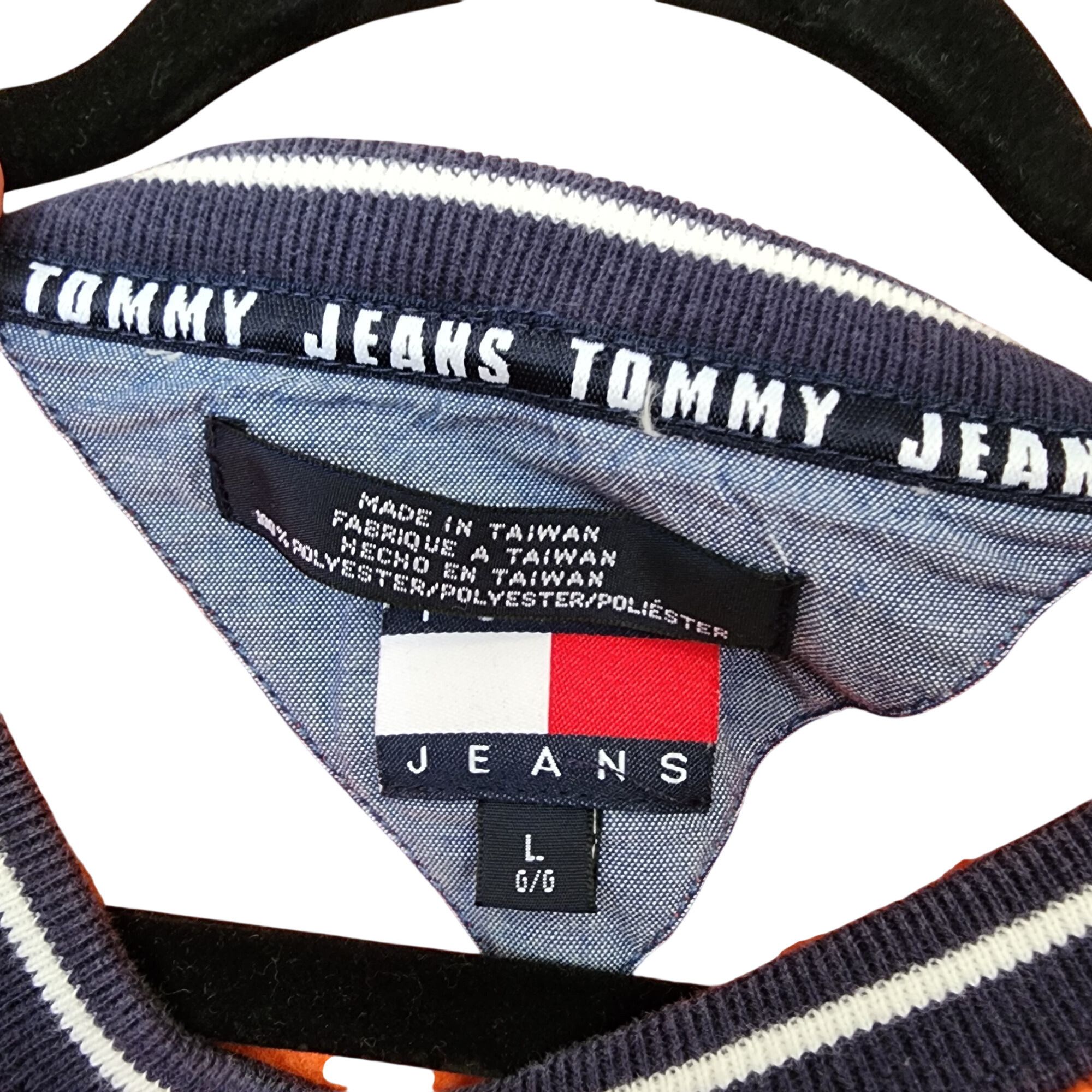 Tommy Hilfiger Tommy Hilfiger men's long-sleeve orange fleece crewneck swea Size US L / EU 52-54 / 3 - 3 Thumbnail
