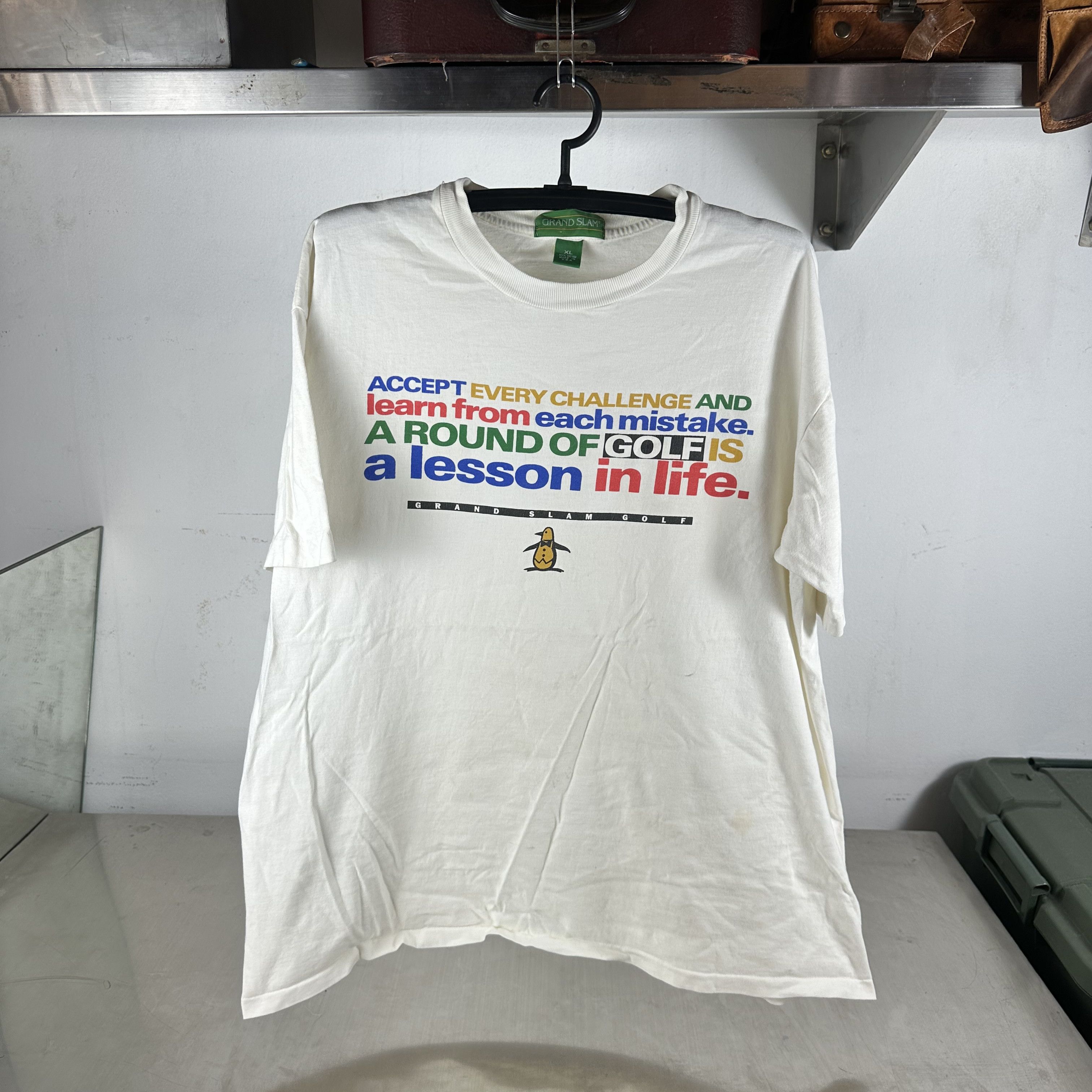Vintage 90s Grand Slam Golf A Round of Golf is a Lesson in Life Tee Size US XXL / EU 58 / 5 - 1 Thumbnail