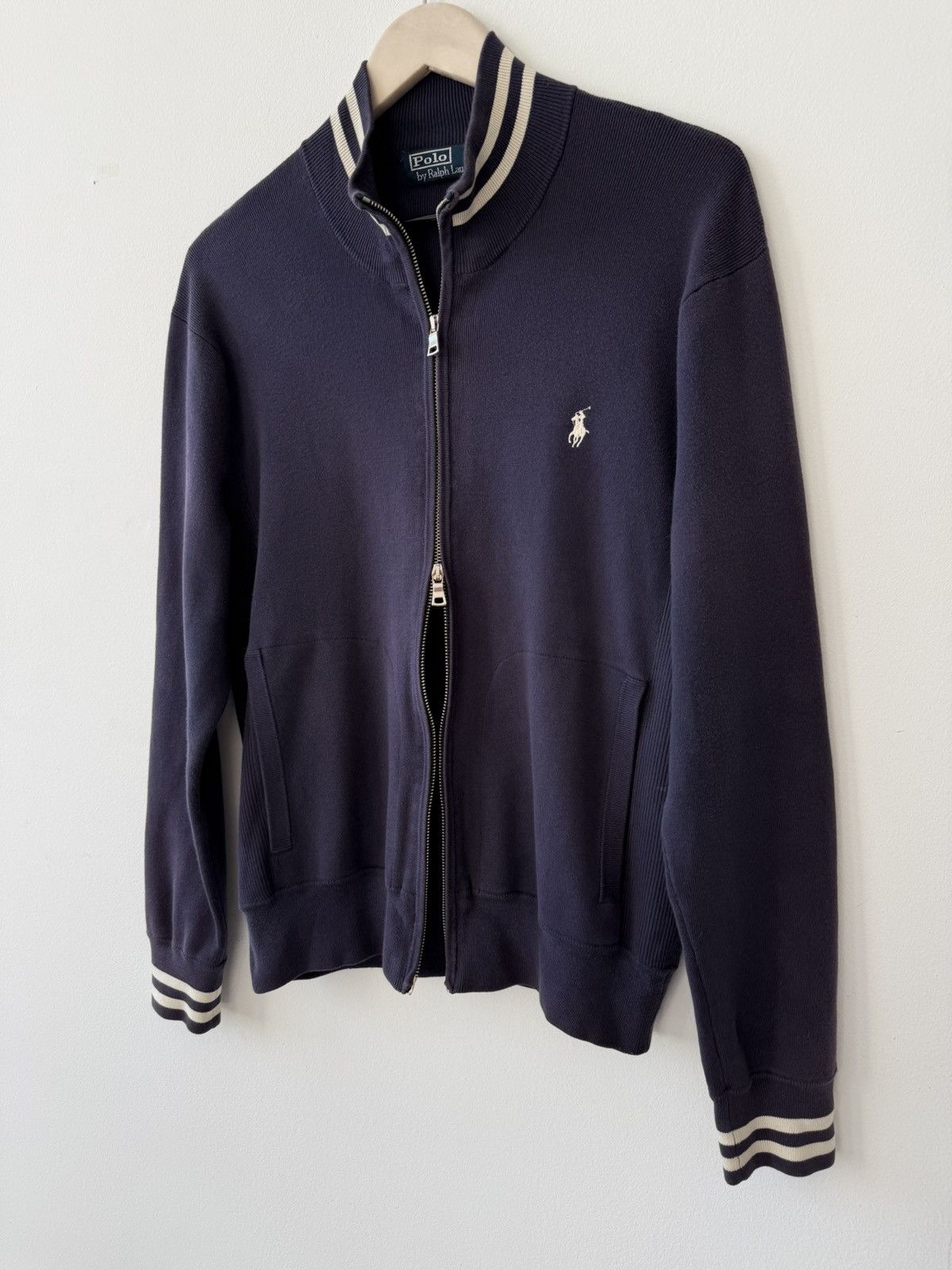 Polo Ralph Lauren Polo Ralph Lauren Vintage Full Zip Cotton Knit Sweater Navy Size US M / EU 48-50 / 2 - 5 Thumbnail