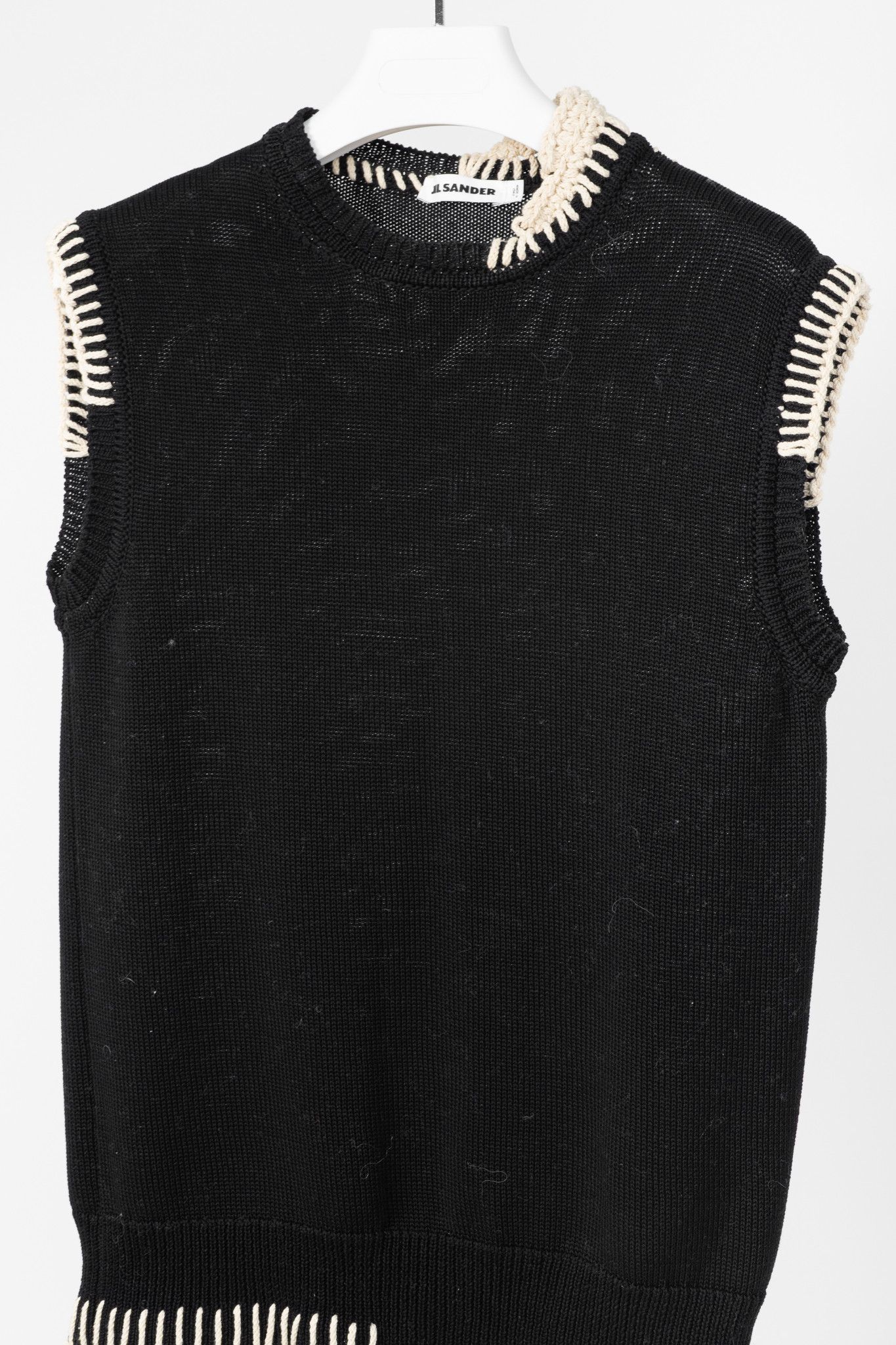 Jil Sander Jil Sander SS/18 Runway] Cotton Stitch-Detail Knitted Vest Size US S / EU 44-46 / 1 - 3 Thumbnail