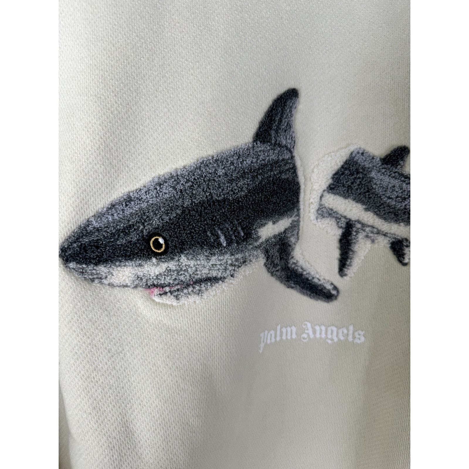 Palm Angels o1rshd1 Shark Crewneck Butter Sweatshirt in Grey Size US XL / EU 56 / 4 - 6 Thumbnail