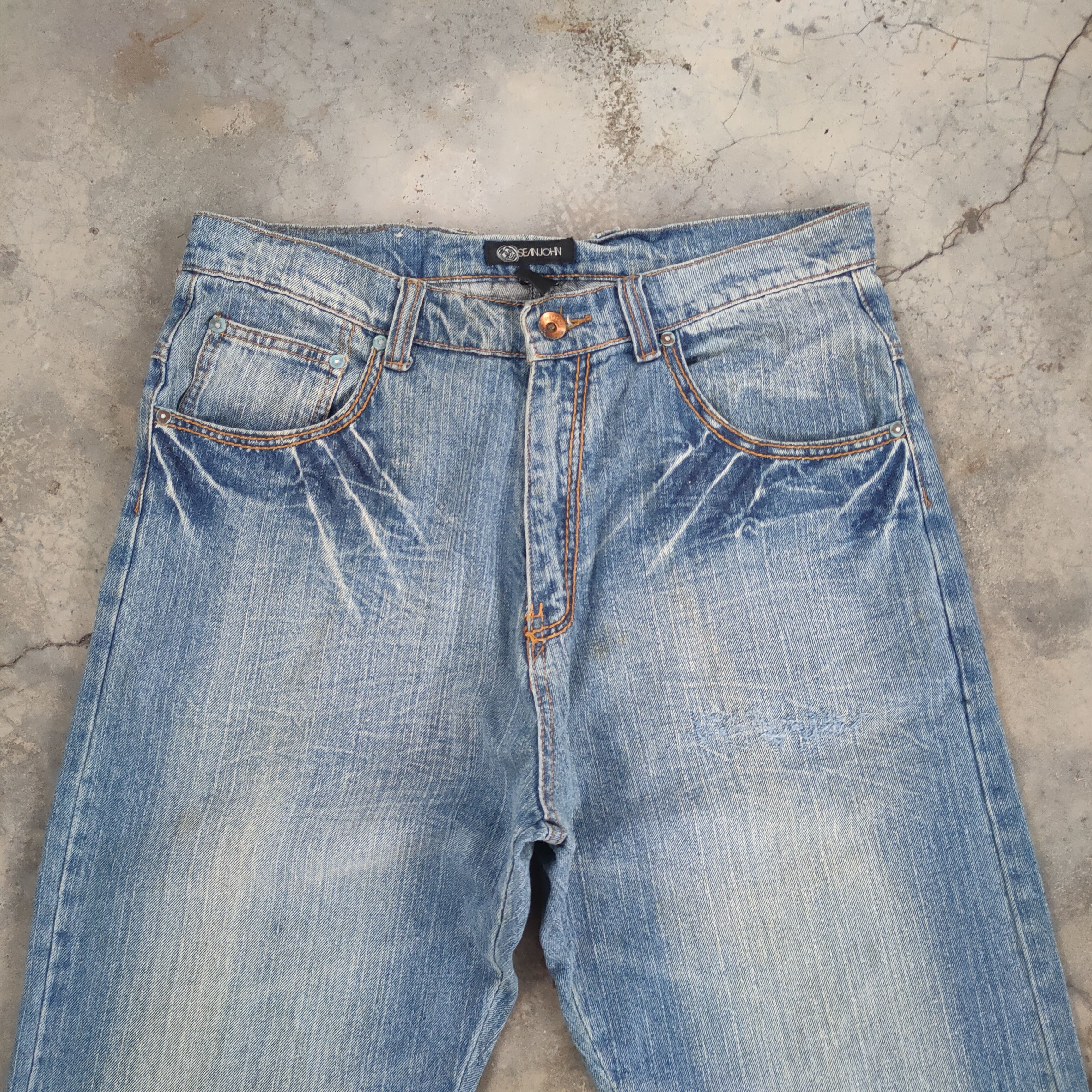 Japanese Brand W37 VINTAGE SEAN JOHN FADED JEANS DENIM PANTS Size US 37 - 3 Thumbnail