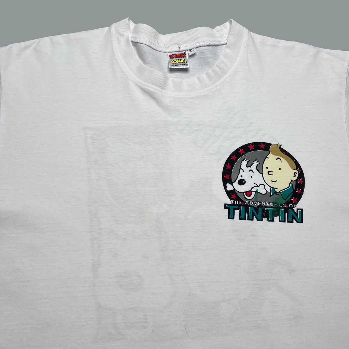 Vintage Vintage 1990s The Adventures Of Tin Tin & Friends Comic Tee Size US XL / EU 56 / 4 - 8 Thumbnail