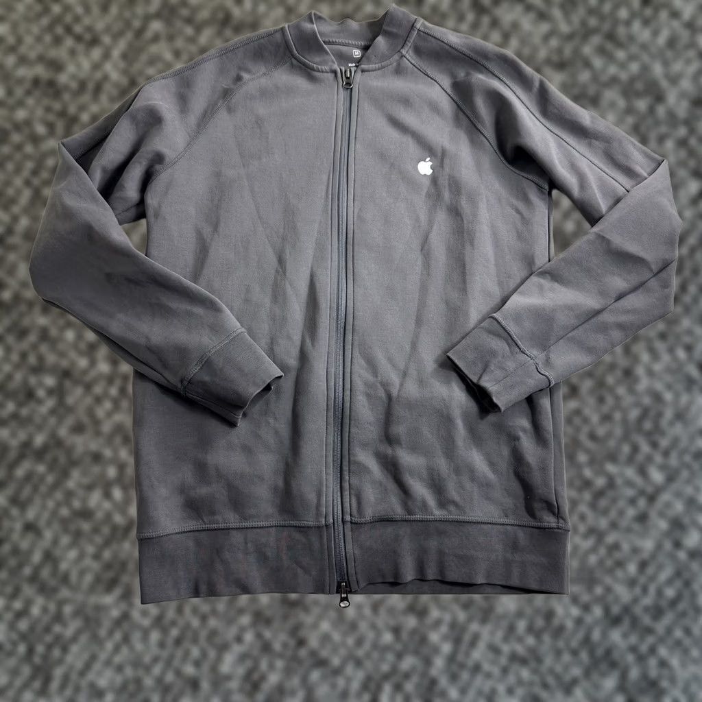 Apple Apple Jacket Mens Medium Gray Full Zip Bomber Jacket Workwear Uniform Outdoor Seasonal Fall Spring Summer Winter Mens Regular Diesel? Size US M / EU 48-50 / 2 - 1 Thumbnail