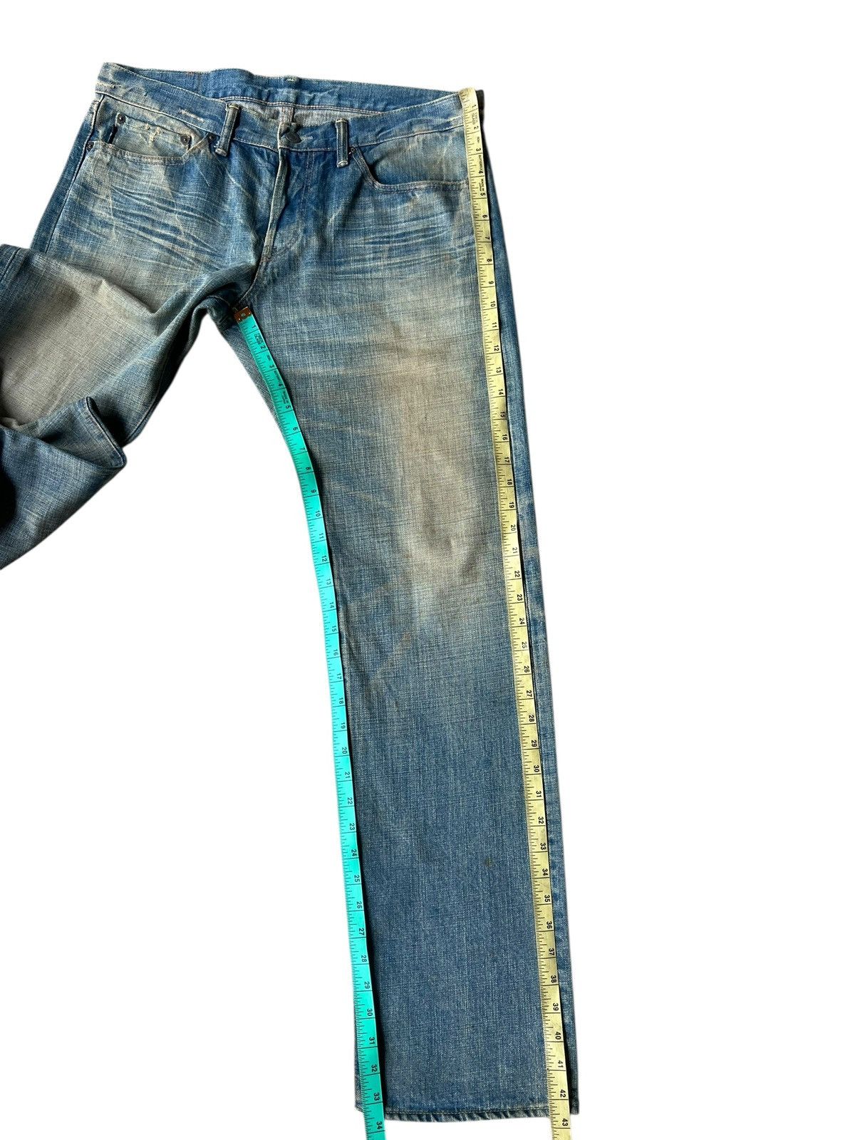 Eternal ETERNAL Japan Buttonfly Distressed Aging Mud Denim Jeans Size US 34 / EU 50 - 6 Thumbnail