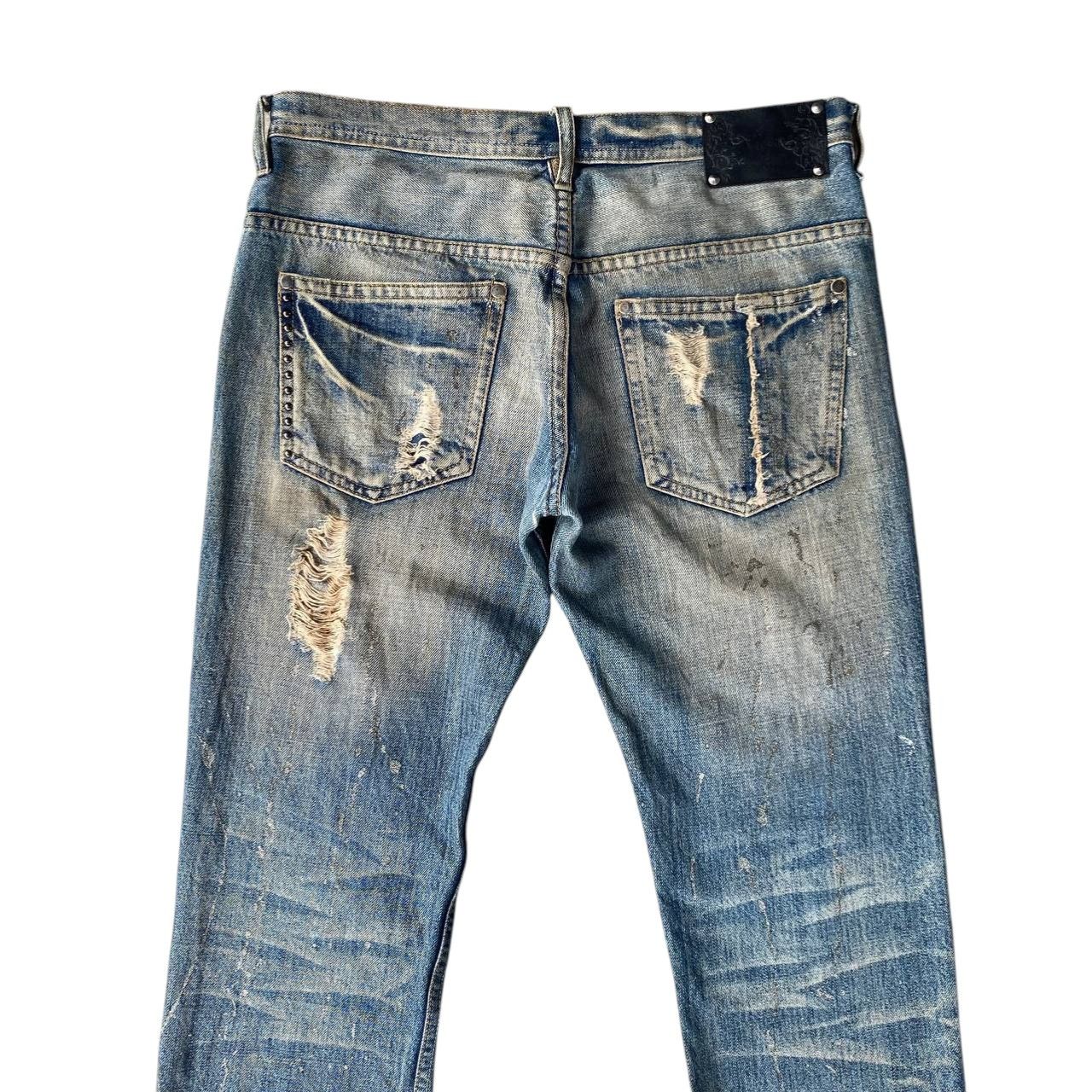 Japanese Brand FLARE Midas Japan "Gimmick" Distressed Grunge Cyber Punk Size US 29 - 12 Thumbnail