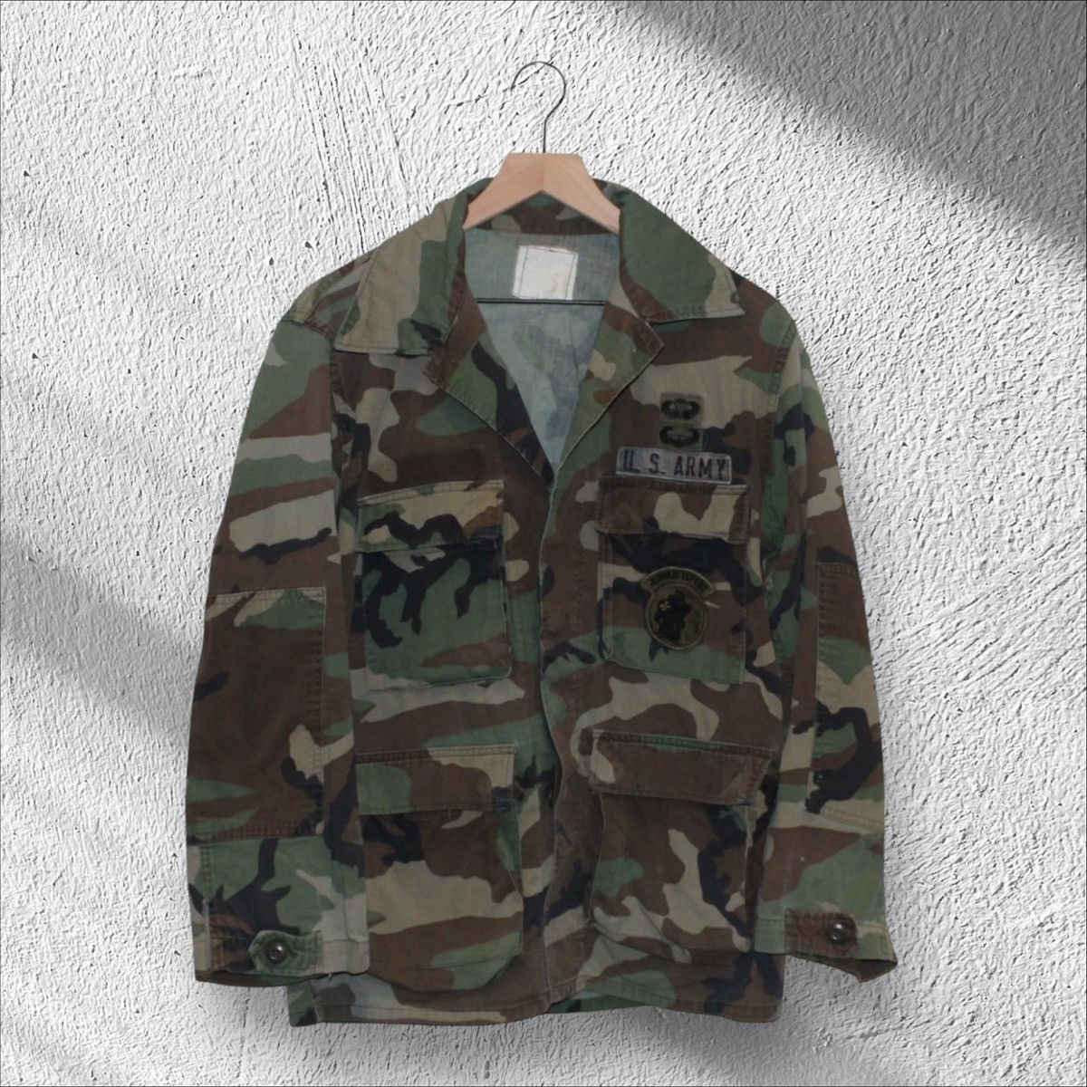 Vintage Vintage US Army Woodland Camo Field Jacket – Jungle Expert Size US M / EU 48-50 / 2 - 1 Thumbnail