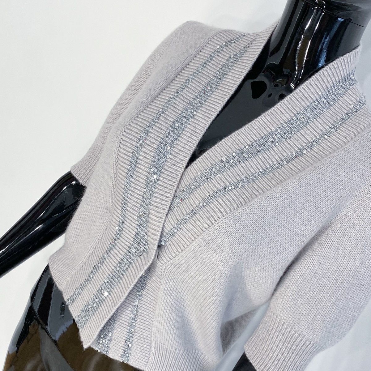 Brunello Cucinelli Brunello Cucinelli Short Sleeve Cashmere Sweater Size L / US 10 / IT 46 - 5 Thumbnail