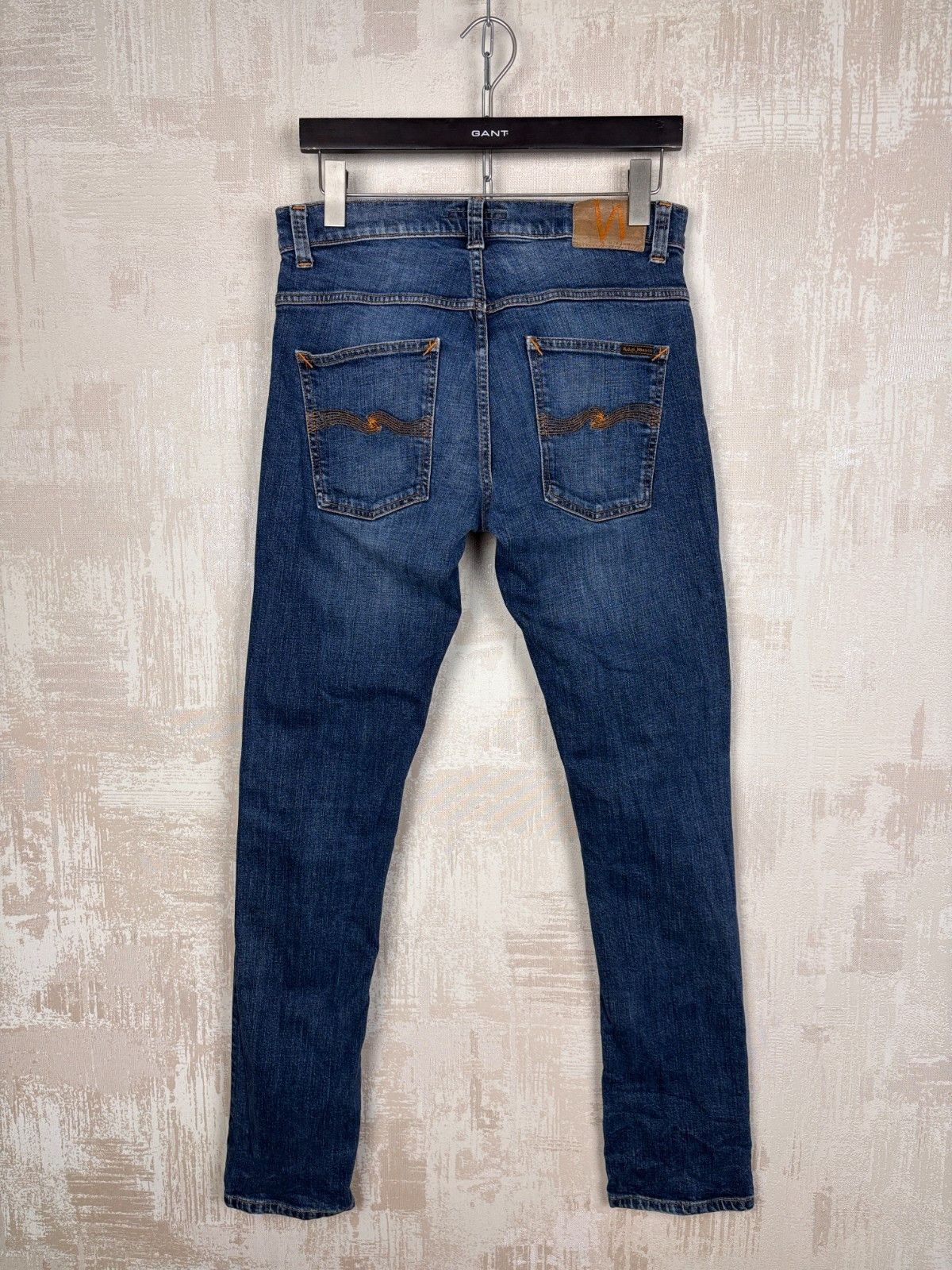 Nudie Jeans Nudie Jeans Co Grim Tim Dark Blue Orange W 32 L 34 Size US 32 / EU 48 - 14 Thumbnail
