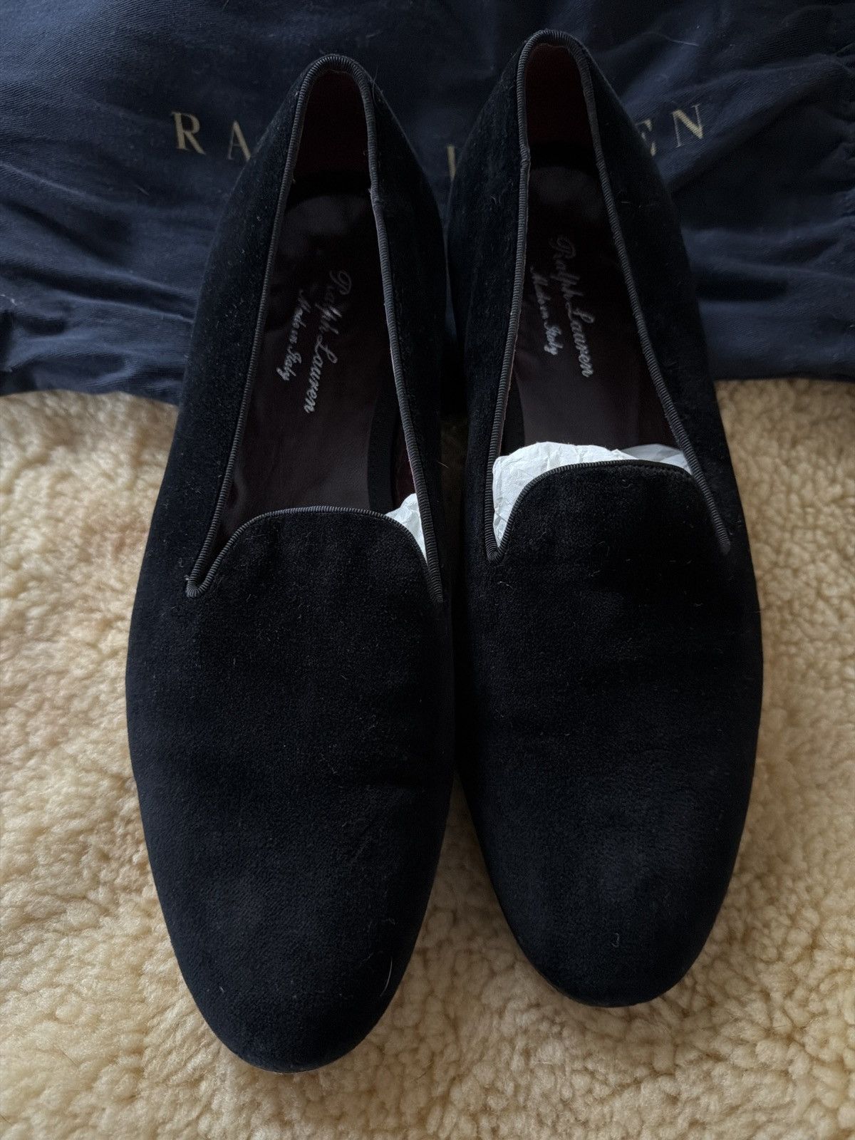 Ralph Lauren Ralph Lauren velvet tux shoes Size US 9 / EU 42 - 1 Thumbnail