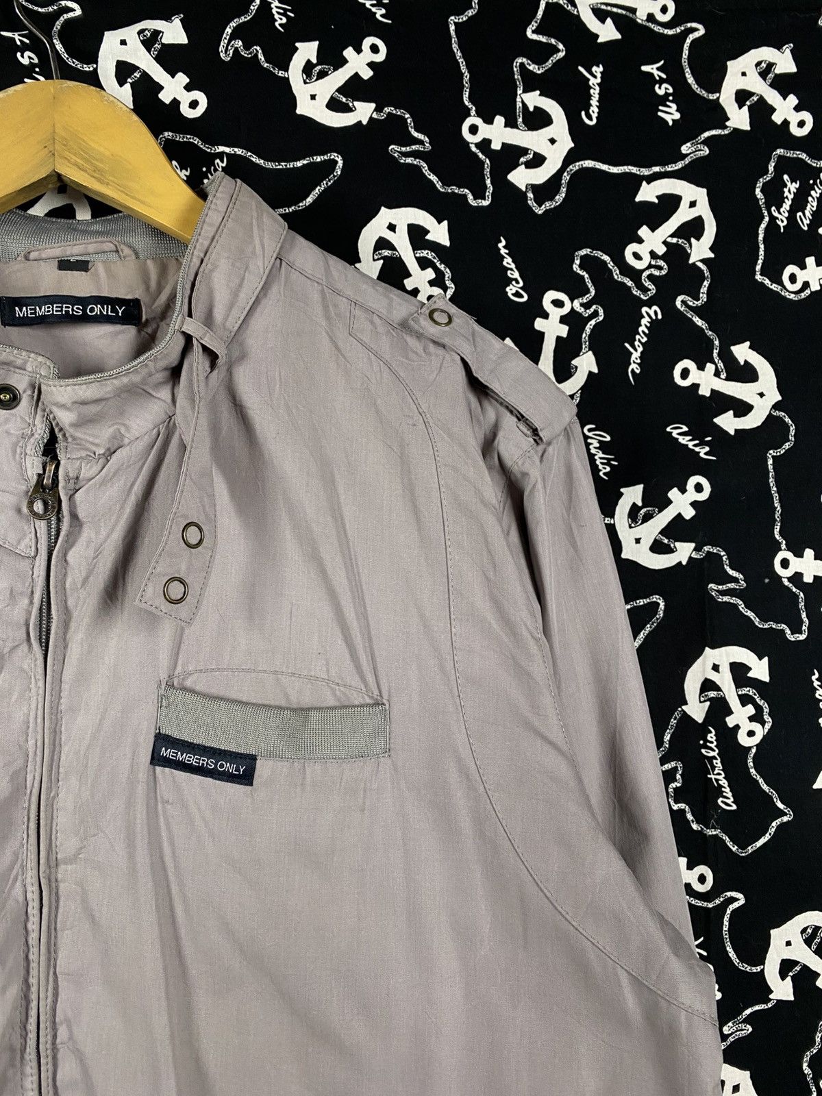 Members Only Members Only Classic Grey Bomber Jacket – Vintage Zip Jacket Size US L / EU 52-54 / 3 - 8 Thumbnail