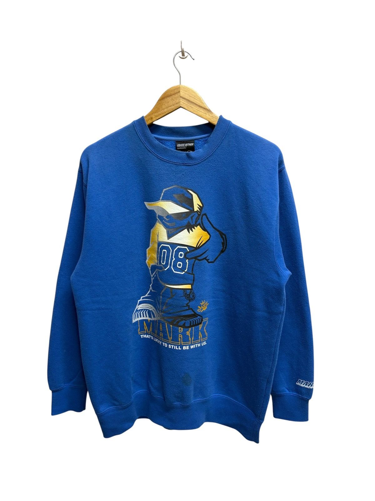 Japanese Brand Vintage Y2k Grass Hither Mark Graphic Sweatshirt Size US L / EU 52-54 / 3 - 1 Thumbnail