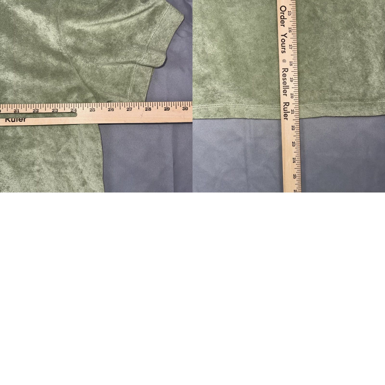Nike VINTAGE Nike Shirt Womens XL Green Velour Cropped Tee Embroidered Swoosh Crewneck Soft Size XL / US 12-14 / IT 48-50 - 8 Thumbnail