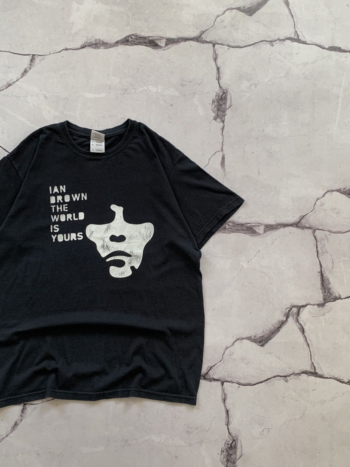Band Tees × Vintage Vintage Ian Brown Stone Roses 00s The World Is Yours T-Shirt Size US M / EU 48-50 / 2 - 3 Thumbnail
