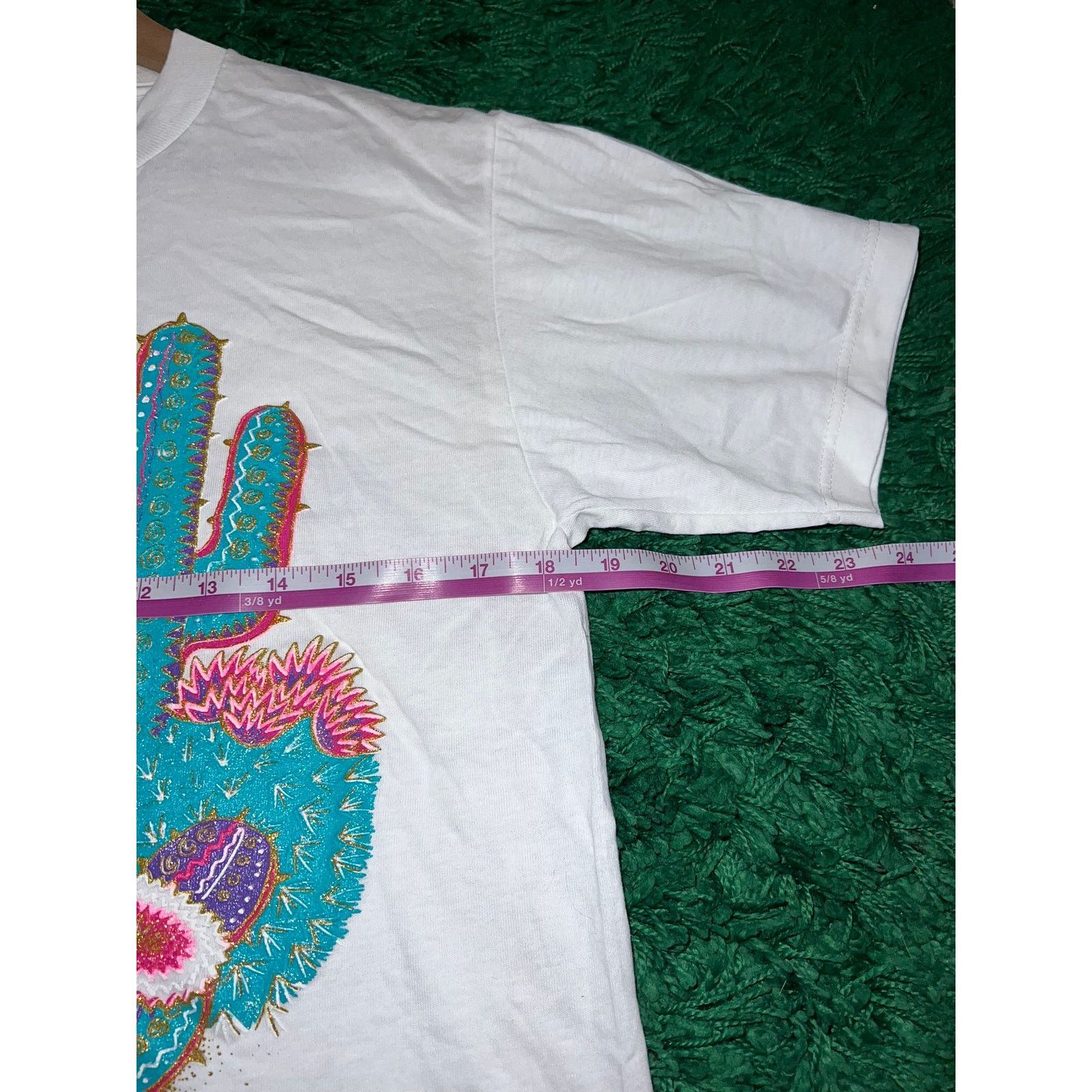 Jerzees 90s Vintage AZ Arizona Tuscon Cactus Graphic White Shirt VTG Size US M / EU 48-50 / 2 - 9 Thumbnail