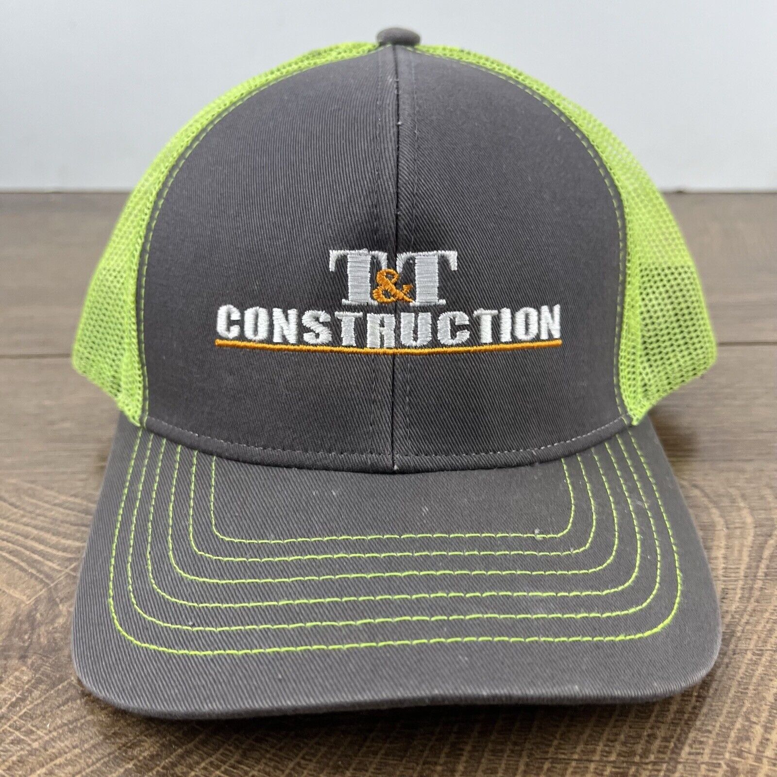 Other T&T Construction Hat Gray Cap Adjustable Hat Gray Adult Fit Size ONE SIZE - 5 Thumbnail
