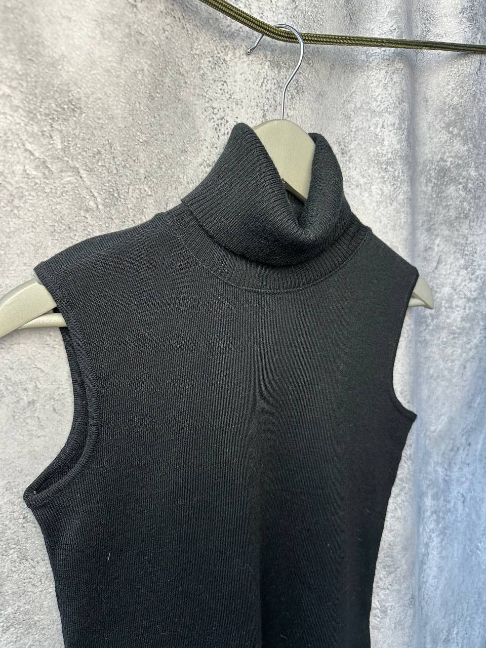 Other Sem Per Lei Turtle Neck Sweater Vest Black Stretched Size M / US 6-8 / IT 42-44 - 4 Thumbnail